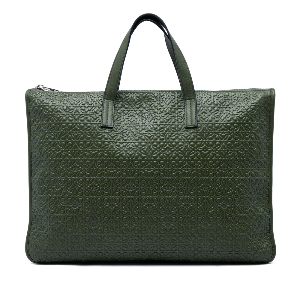 Pre-Loved LOEWE Anagram Embossed Leather Toledo Briefcase